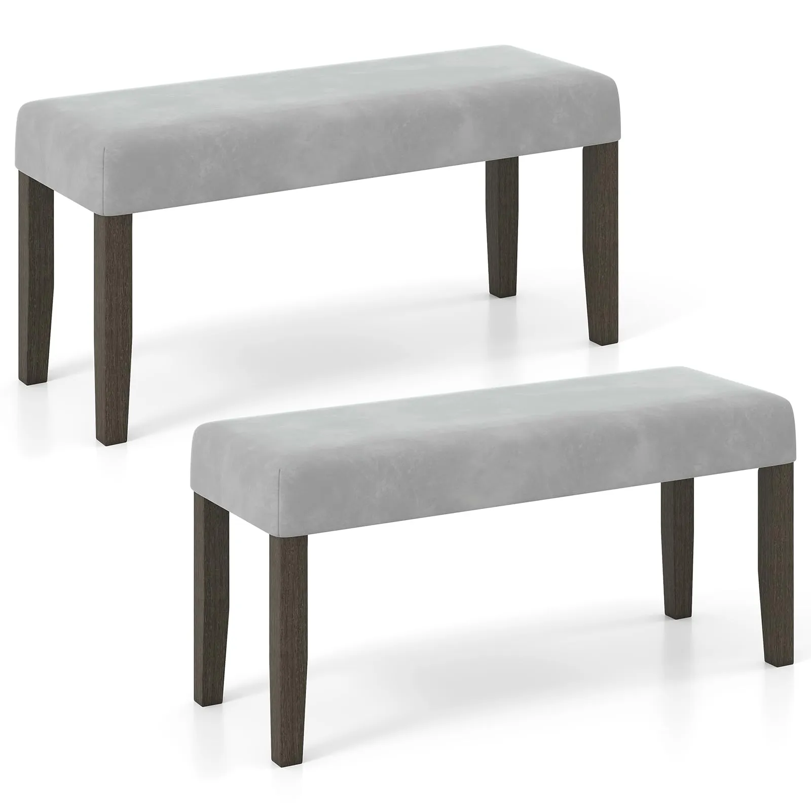 Giantex 42" Upholstered Dining Bench with Velvet Padded Seat