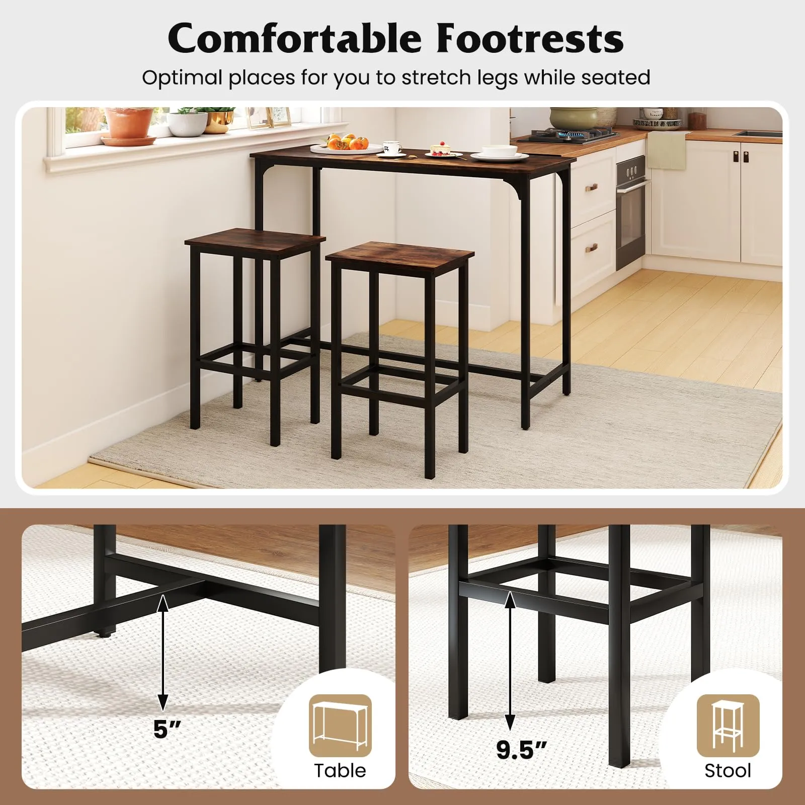 Giantex 47.5" Dining Table Set