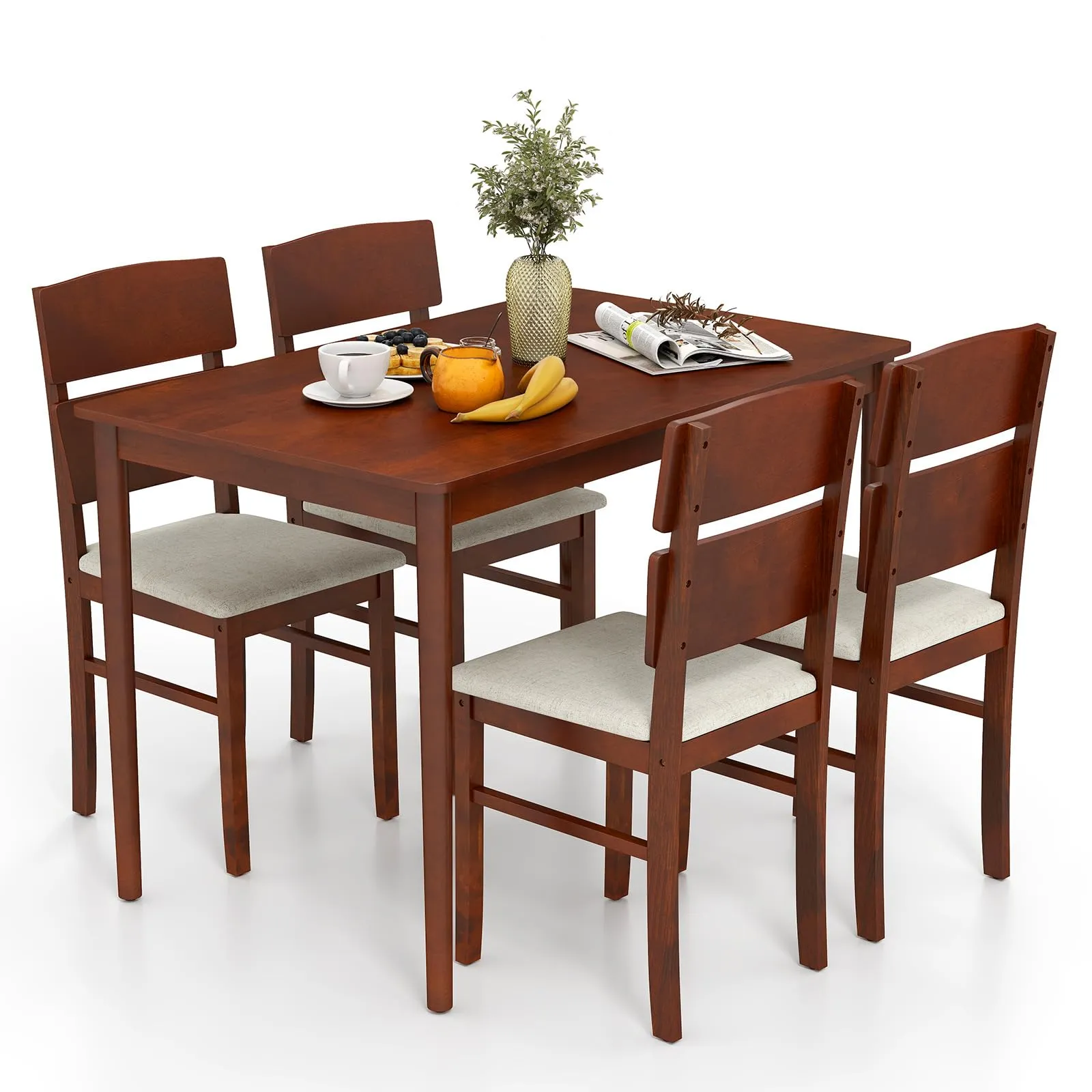 Giantex 5-Piece Dining Table Set for 4 tablecloth, dining table