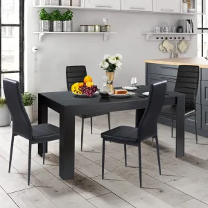 Giantex 5 Pieces Dining Table Set, Modern Kitchen Table Set tablecloth, dining table
