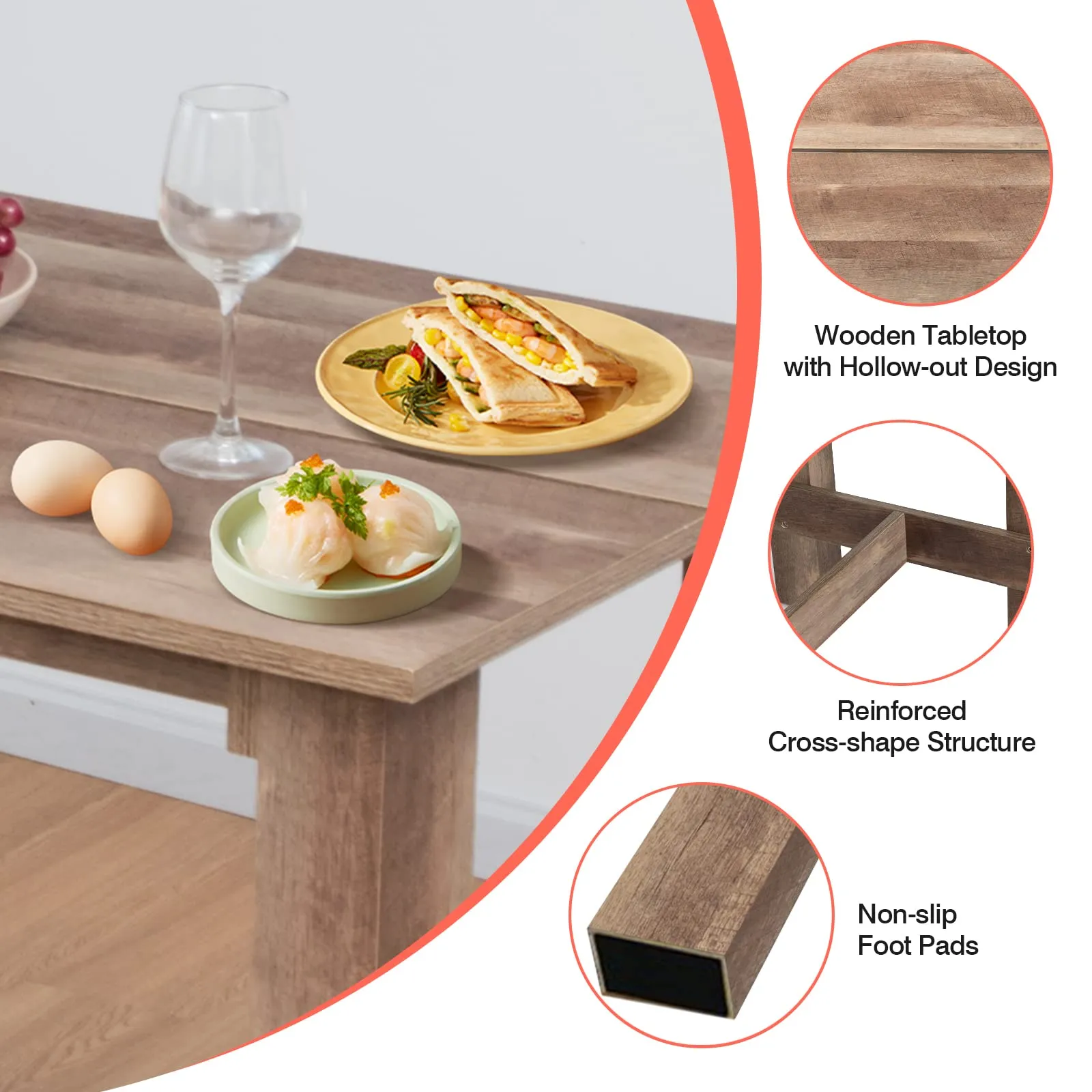 Giantex 5 Pieces Dining Table Set, Rectangular Counter Height Table w/ 4 Metal Bar Stools