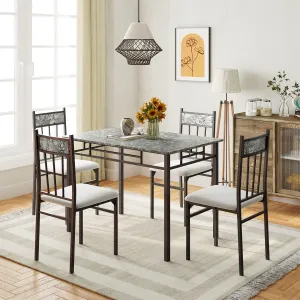 Giantex 5 Pieces Dining Table Set tablecloth, dining table