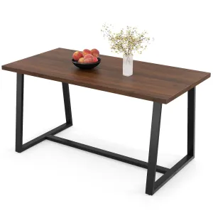 Giantex 63" Large Dining Table for 4-6 farmhouse dining table, extendable dining table