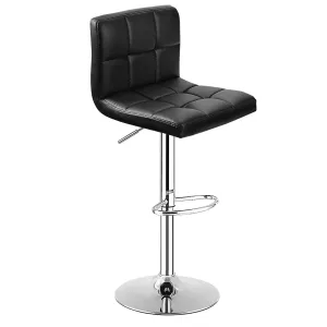 Giantex Bar Stool, Modern Swivel Adjustable Armless Barstools, Square Counter Height PU Leather Bar Stools kitchen barstool, adjustable bar stool
