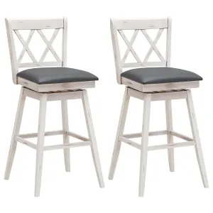 Giantex Bar Stool with Foot Rest Upholstered Cushion & Ergonomic Backrest kitchen barstool, adjustable bar stool