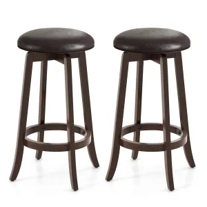 Giantex Bar Stools Set 29"/ 24"  Bar Height Bar Stools w/ 360 Swivel Round Seat & Footrest kitchen barstool, adjustable bar stool