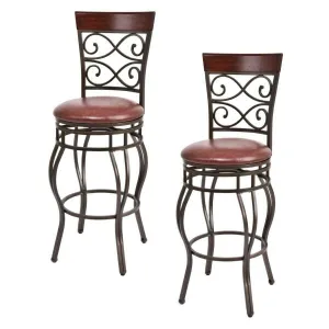 Giantex Bar Stools Set of 2, 360 Degree Swivel, 30" Counter Height Bar Stools kitchen barstool, adjustable bar stool