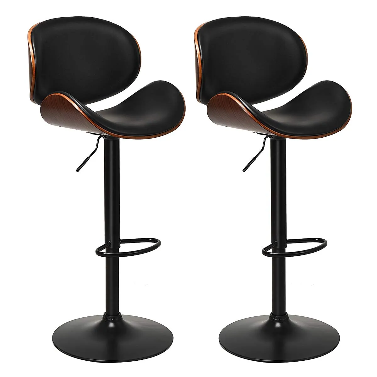 Giantex Bar Stools Set of 2, Adjustable Swivel Barstools with Back kitchen barstool, adjustable bar stool
