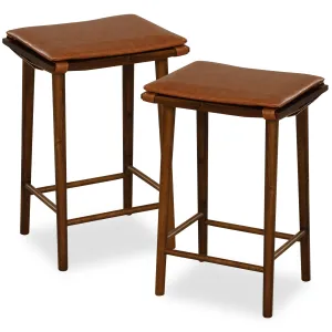 Giantex Bar Stools Set of 4, Wooden Backless Barstools for Kitchen Island kitchen barstool, adjustable bar stool