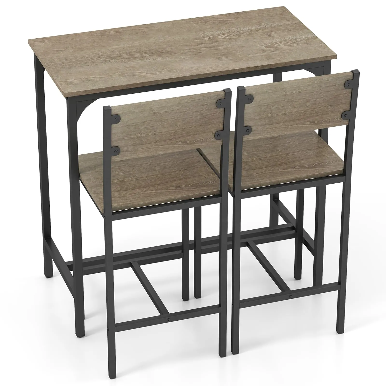 Giantex Bar Table and Chair Set with 2 Counter Height Bar Stools