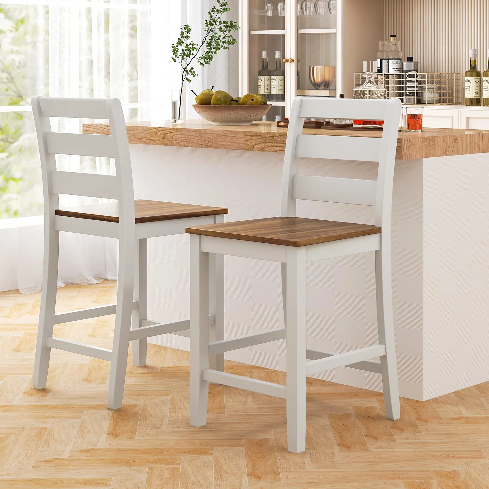 Giantex Counter Height Bar Stools Set