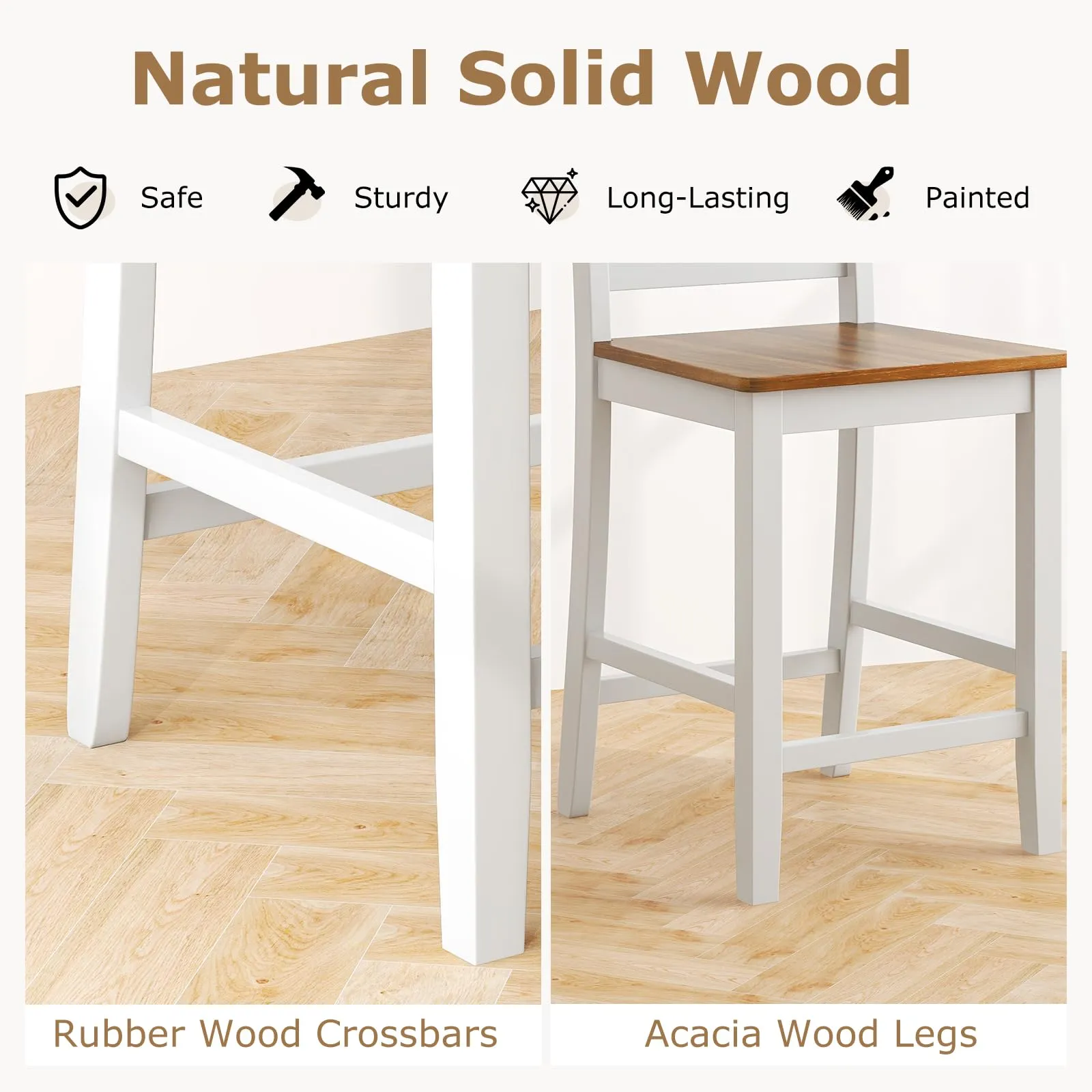 Giantex Counter Height Bar Stools Set