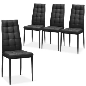 Giantex Dining Chairs Set of 4 Black set of dining chairs, wooden chairs