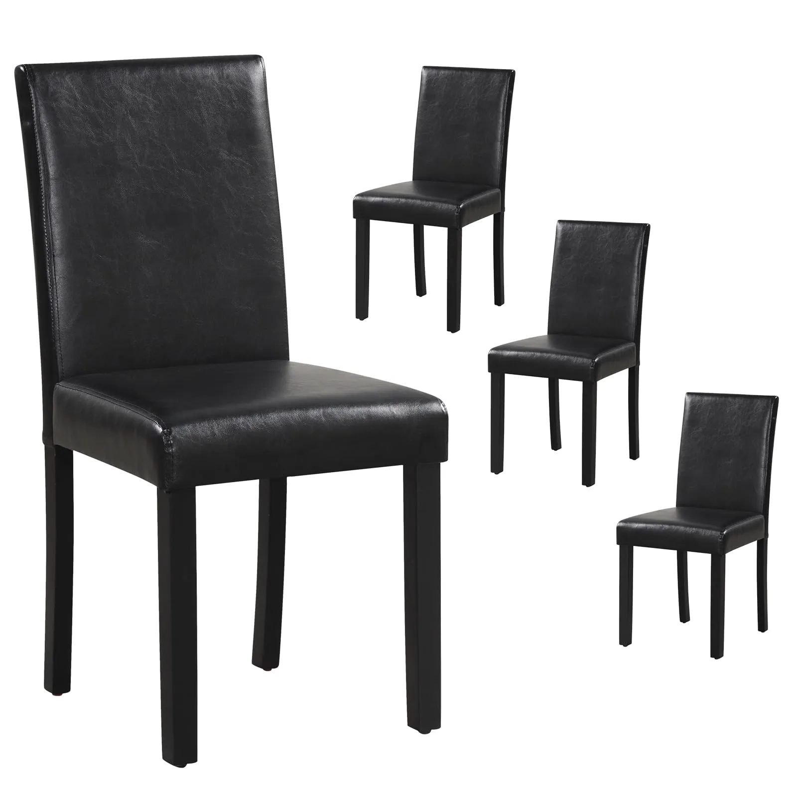 Giantex Dining Chairs Set of 4, Upholstered Kitchen Dinette Chairs w/Wood Frame set of dining chairs, wooden chairs