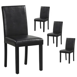 Giantex Dining Chairs Set of 4, Upholstered Kitchen Dinette Chairs w/Wood Frame set of dining chairs, wooden chairs