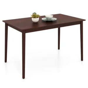 Giantex Dining Table for 4, Rectangular Kitchen Table, Mid Century Modern Dining Table with Rubber Wood Legs farmhouse dining table, extendable dining table