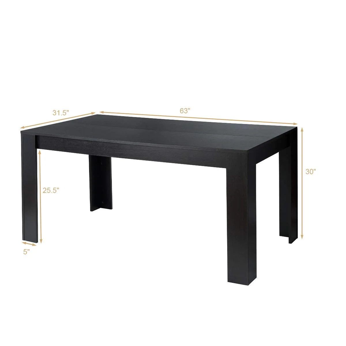 Giantex Dining Table for 6-8, Wood Rectangular Table, 63" L x 31.5" W x 30" H Large Farmhouse Center Table