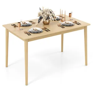 Giantex Dining Table, Rectangular Kitchen Table for 4 People, 48 Inch Dinner Table with Rubber Wood Legs,Load 220 LBS farmhouse dining table, extendable dining table