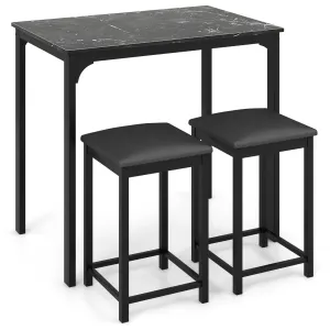 Giantex Dining Table Set for 2, Kitchen Table Set with Counter Height Dining Table tablecloth, dining table
