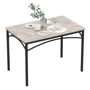 Giantex Dining Table with Large Faux Marble Tabletop farmhouse dining table, extendable dining table
