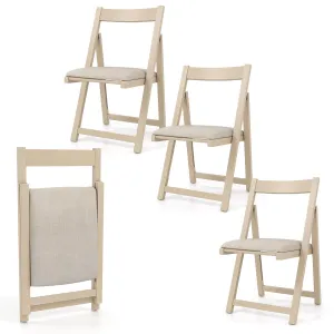 Giantex Folding Dining Chairs Set of 4 set of dining chairs, wooden chairs