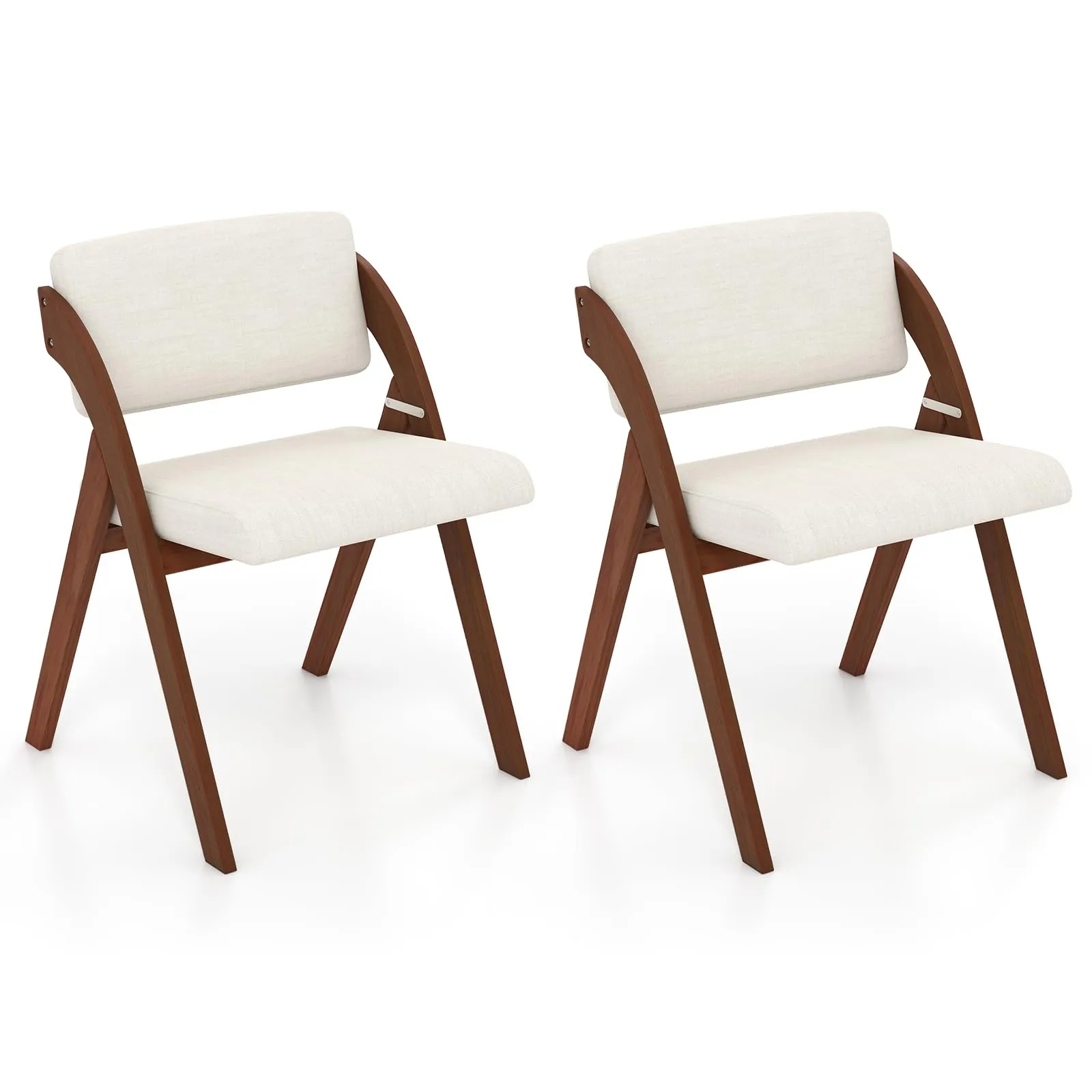 Giantex Folding Dining Chairs Set, Portable Kitchen Chairs with Padded & Seat Backrest