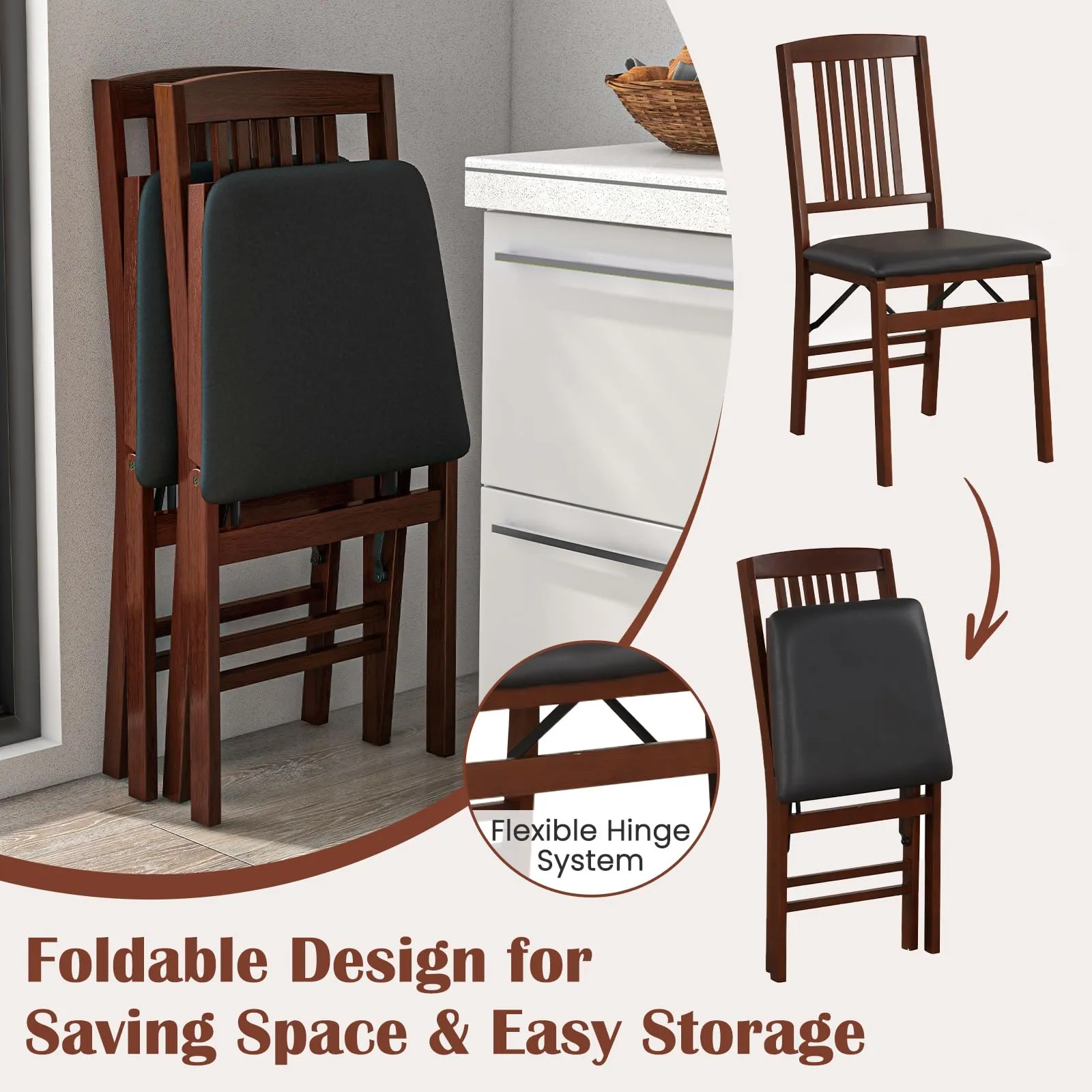 Giantex Folding Dining Chairs Set