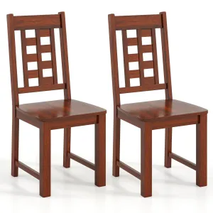 Giantex Kitchen Chair with Solid Rubber Wood Frame set of dining chairs, wooden chairs