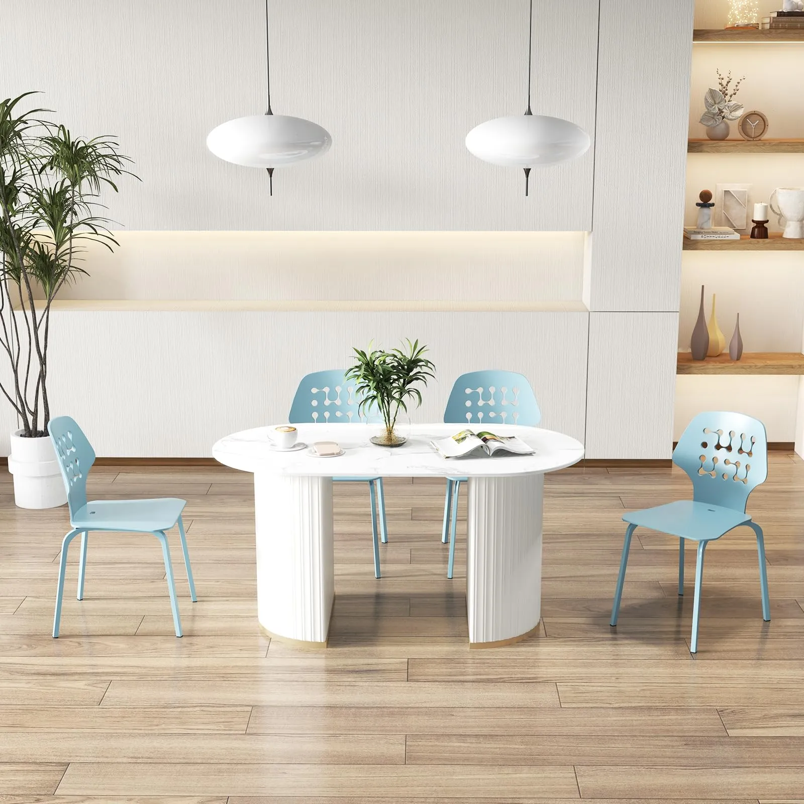 Giantex Metal Dining Chairs Set of 4