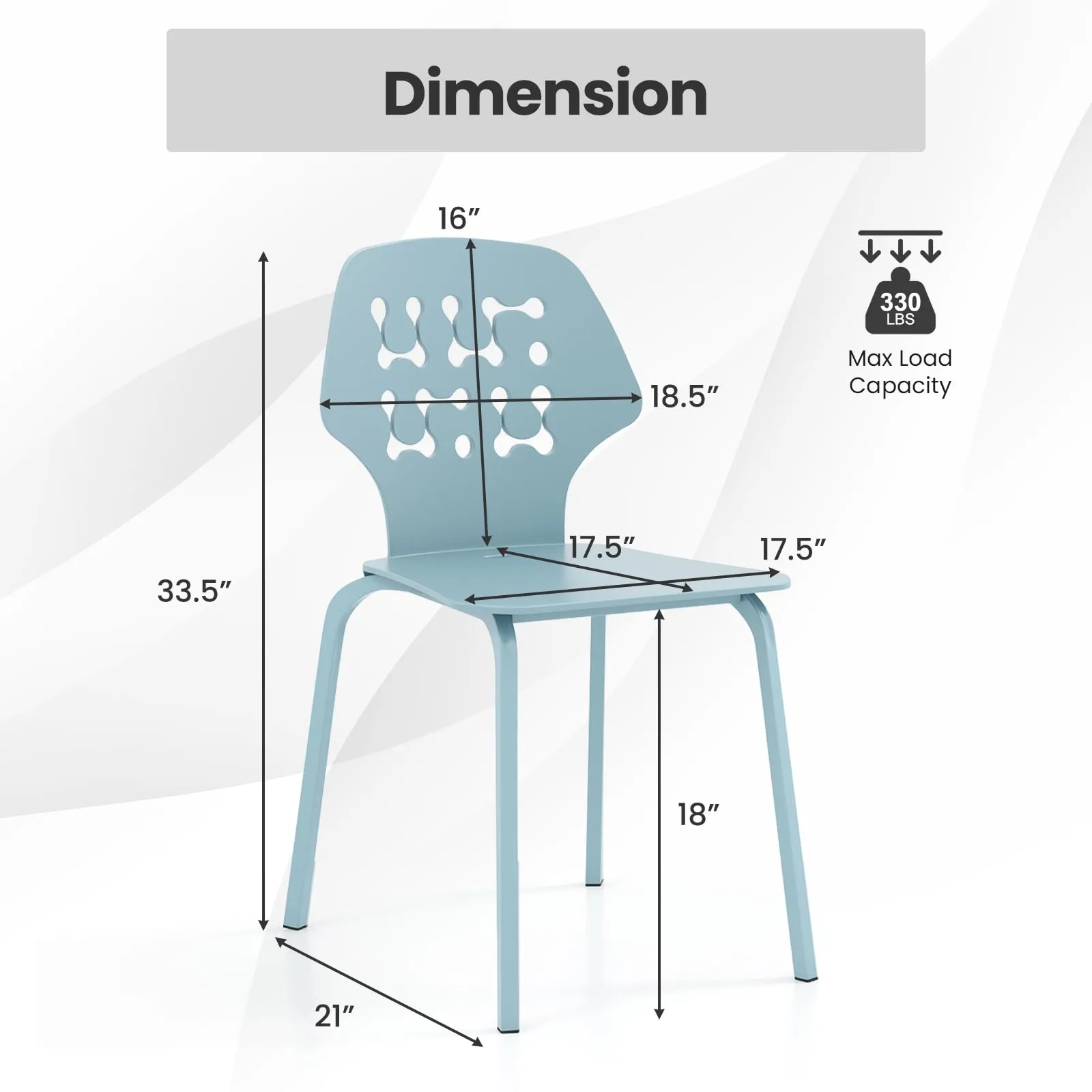 Giantex Metal Dining Chairs Set of 4