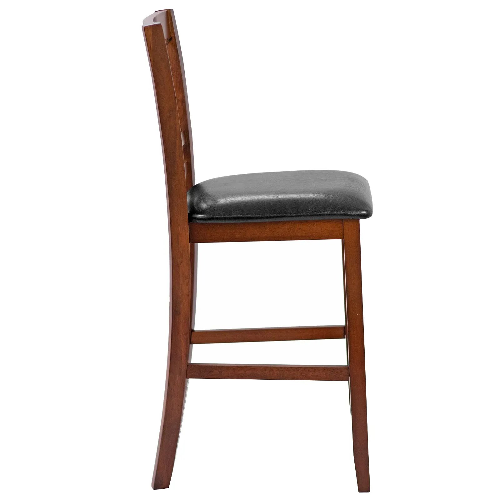 Giantex Modern 25 Counter Height Dining Pub Stools with X-Shaped Backrest, Soft Cushion & Durable PU Seat