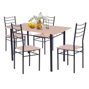 Giantex Modern 5 Piece Dining Table Set for 4 Chair tablecloth, dining table