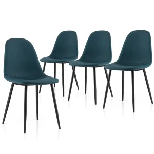 Giantex Modern Dining Chairs Set of 2 or 4 - Classic Comfy Upholstered 17 High Backrest Linen Dining Room Chairs set of dining chairs, wooden chairs