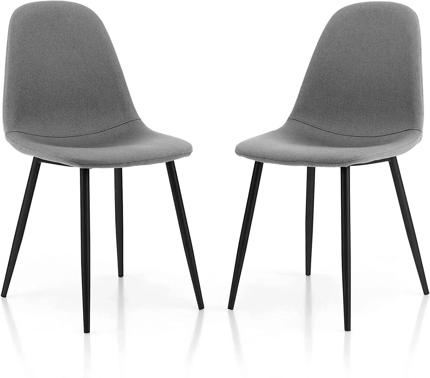 Giantex Modern Dining Chairs Set of 2 or 4 - Classic Comfy Upholstered 17 High Backrest Linen Dining Room Chairs
