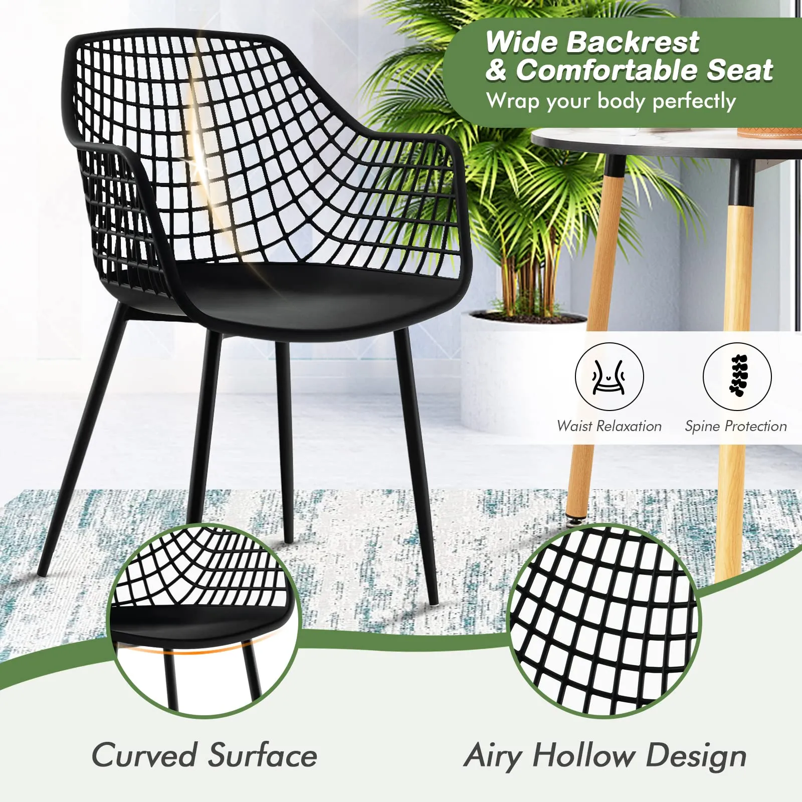 Giantex Modern Dining Chairs Set