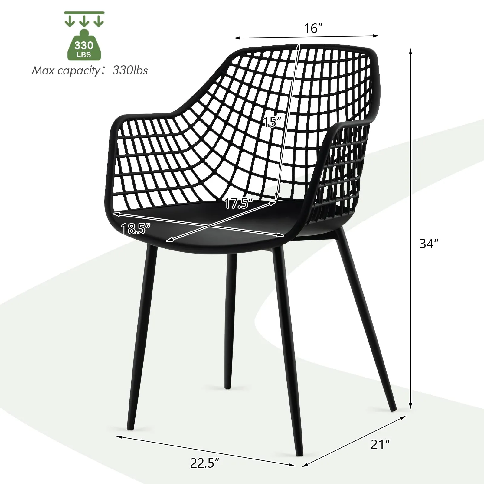 Giantex Modern Dining Chairs Set