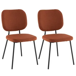 Giantex Modern Fabric Dining Chair Set of 2, Padded Kitchen Chair with Linen Fabric set of dining chairs, wooden chairs