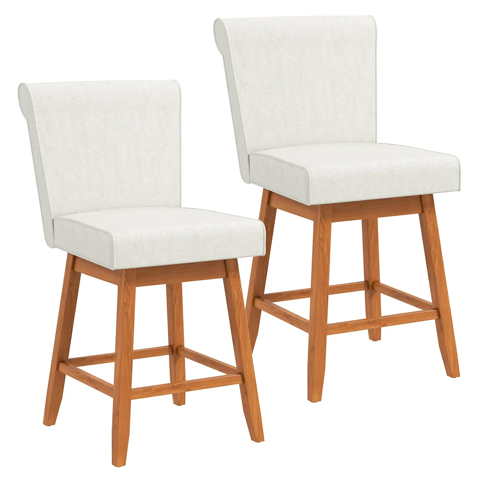 Giantex Modern Upholstered Bar Stools Set kitchen barstool, adjustable bar stool