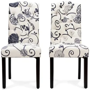 Giantex Parsons Chairs, Uphostered Kitchen Dining Chairs w/Wood Legs set of dining chairs, wooden chairs