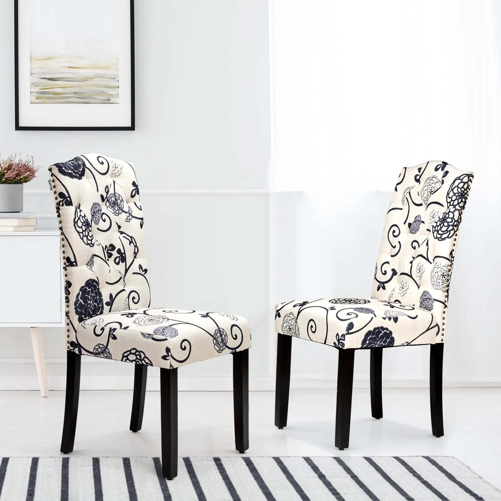 Giantex Parsons Chairs, Uphostered Kitchen Dining Chairs w/Wood Legs