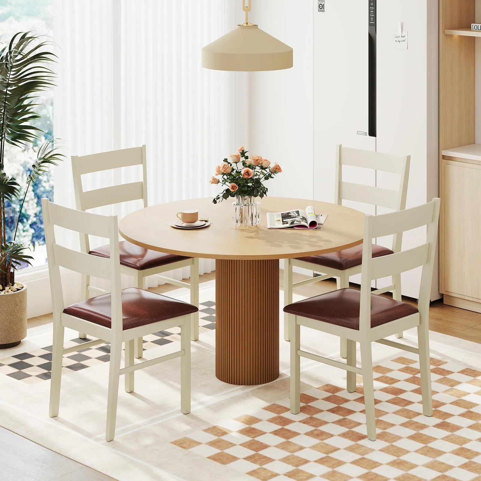 Giantex PU Leather Upholstered Kitchen Chair