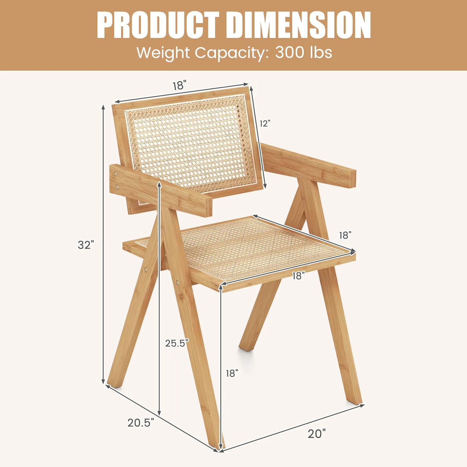 Giantex Rattan Accent Chair Set of 2