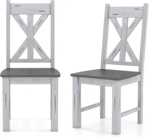 Giantex Retro Wooden Dining Chairs Set, Farmhouse Kitchen Chairs w/Rubber Wood Frame, Elegant Hollowed Backrest set of dining chairs, wooden chairs