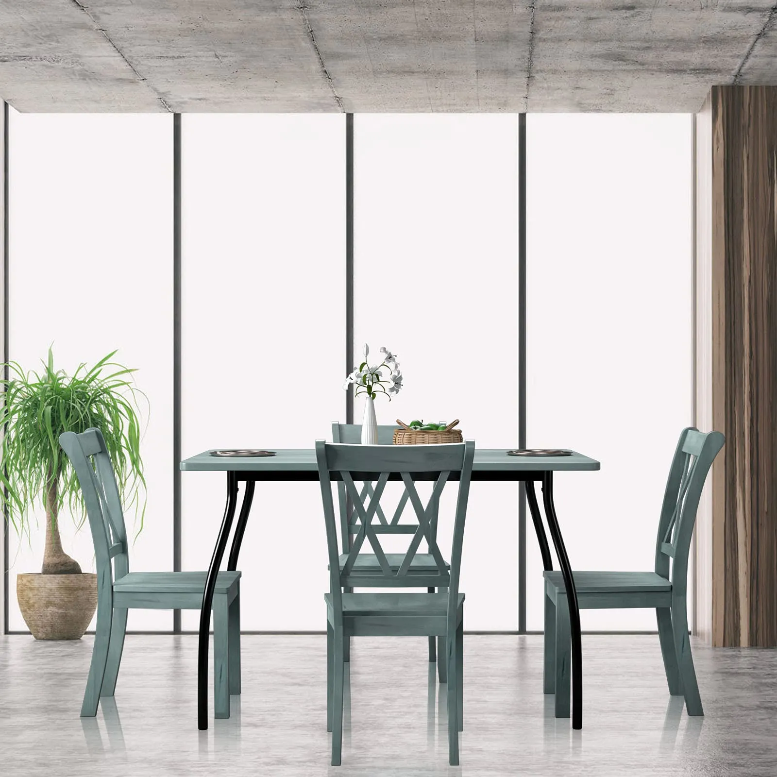 Giantex Rubber Wood Dining Room Side Chair