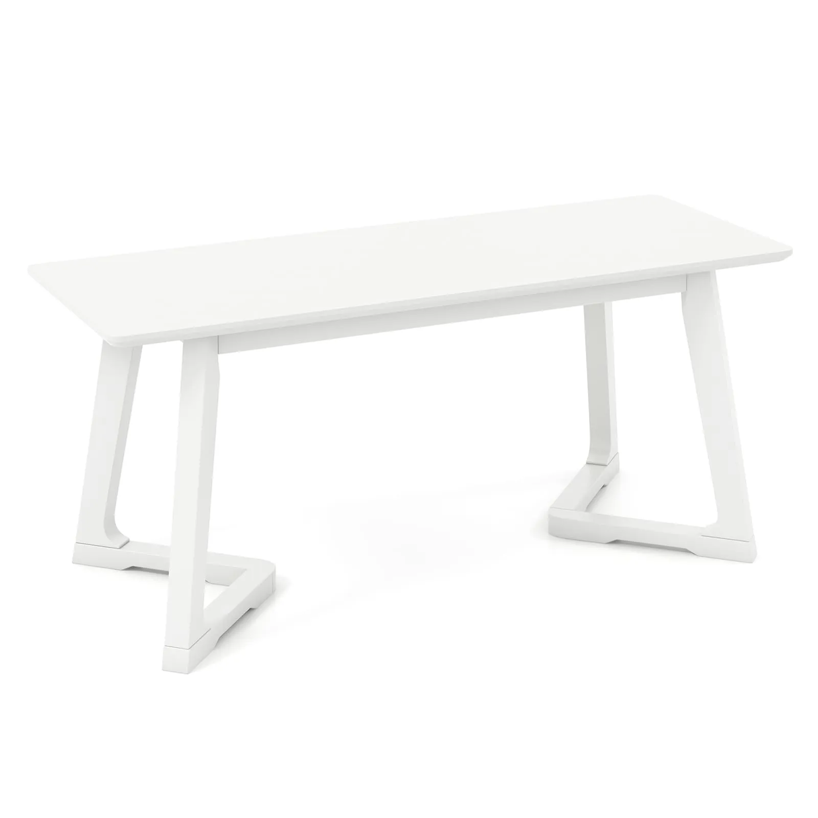 Giantex Set of 1/2 Entryway Bench, 42 Long Dining Bench with Rubber Wood Triangular Legs
