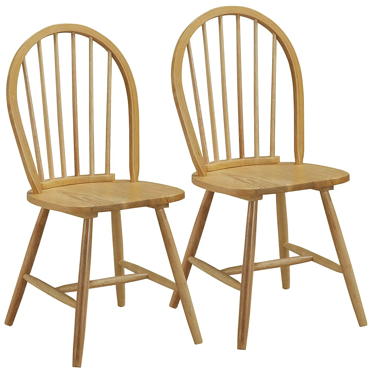 Giantex Set of 2 or 4 Windsor Chairs, Country Wood Chairs