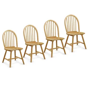 Giantex Set of 2 or 4 Windsor Chairs, Country Wood Chairs set of dining chairs, wooden chairs