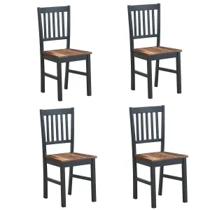 Giantex Set of 4 Wood Dining Chairs, Whitesburg Dining Room Side Chair w/ Wide Seat,Black set of dining chairs, wooden chairs