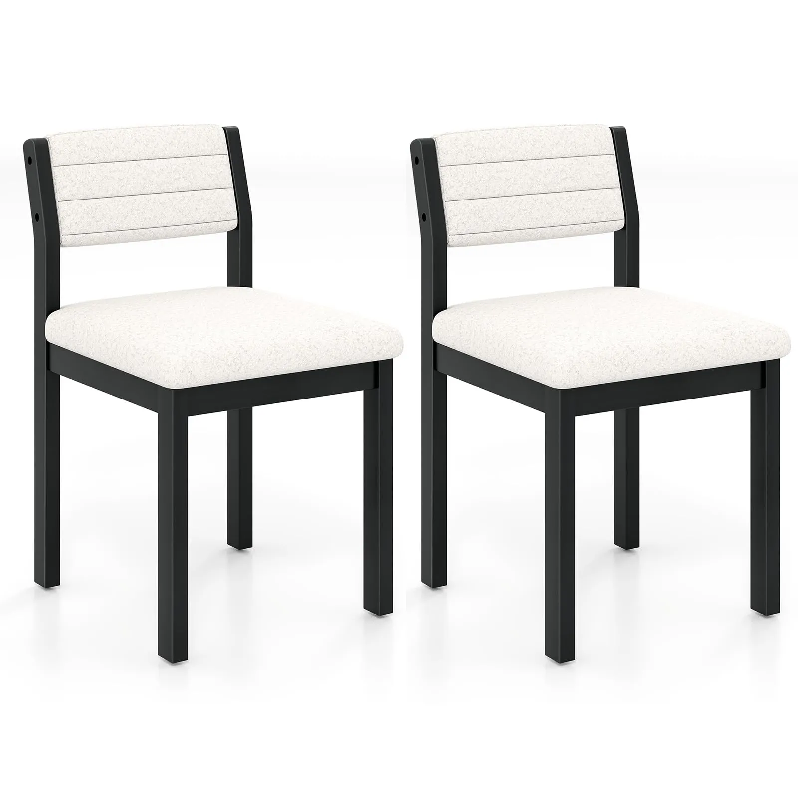 Giantex Sherpa Kitchen Chairs with Wood Frame & Padded Seat set of dining chairs, wooden chairs