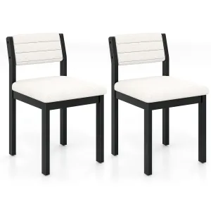 Giantex Sherpa Kitchen Chairs with Wood Frame & Padded Seat set of dining chairs, wooden chairs